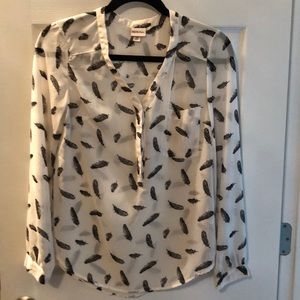 Merona White Feather Top